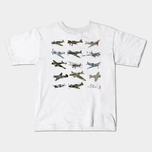 Various Soviet WW2 Airplanes Kids T-Shirt